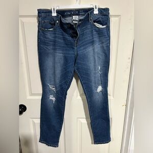 Ava Viv women’s plus skinny jeans 18W stretch